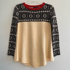THML Snowflake Crew Neck Sweater Women’s Small